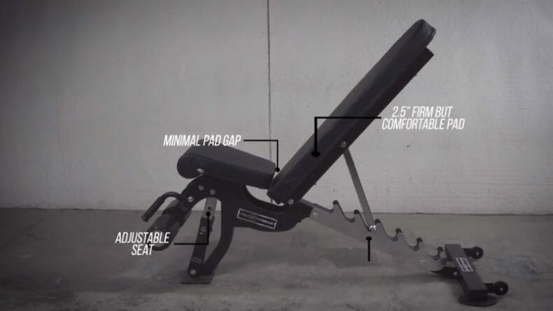 adjustable angles of weight bench