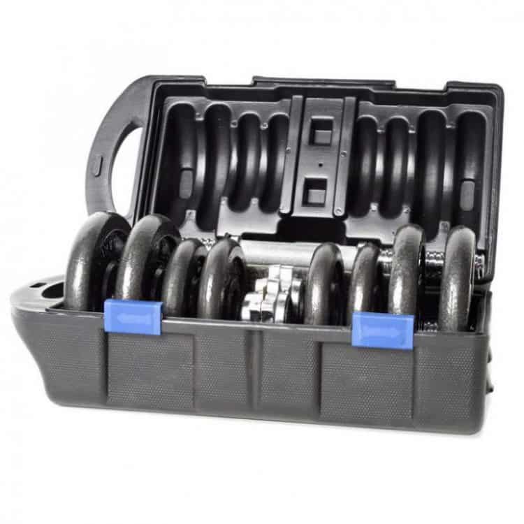 cap barbell set of dumbbeels cap barbbell dumbbells plates and handles in the plastic carry box