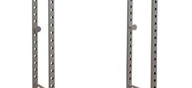 power rack on white background showing hole spacing