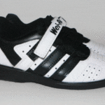 black and white wei-rui weightlifting shoe