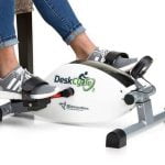 woman exercising on desk cycle 2