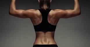 shoulders fit woman with strong shoulder muscles