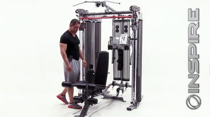 man working out on inspire fitness ft2 functional trainer