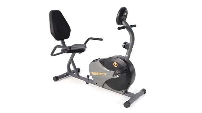 Marcy Recumbent bike white background