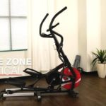 sunny health and fitness sf-e3865 elliptical trainer in home front room