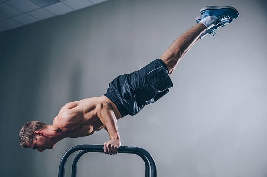 very fit man exercising to get in shape