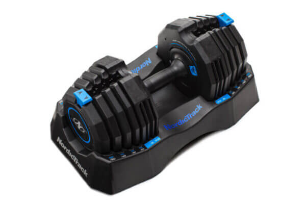 nordic-track-select-a-weigh-dumbbell single nordictrack adjustable dumbbell white background