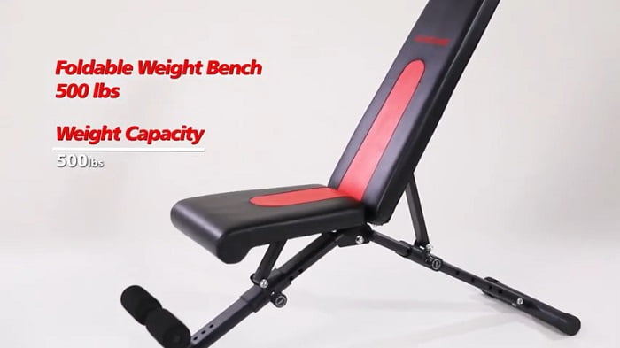 Vanswe Folding Weight Bench 500 lbs Weight Capacity Vanswe folding 500lb capacity weight bench