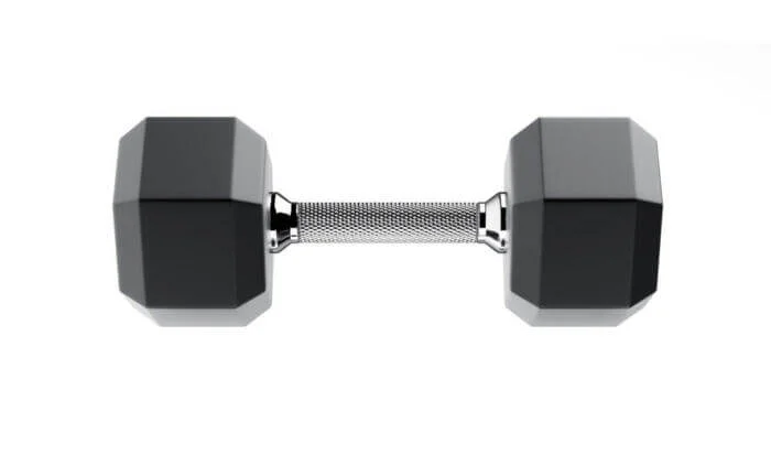 fixed weight dumbbell white background