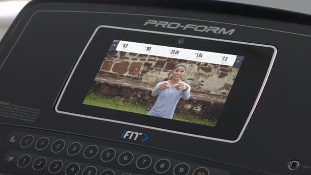 proform Performance 400i Treadmill monitor demonstration of ifit app on proform 400i treadmill