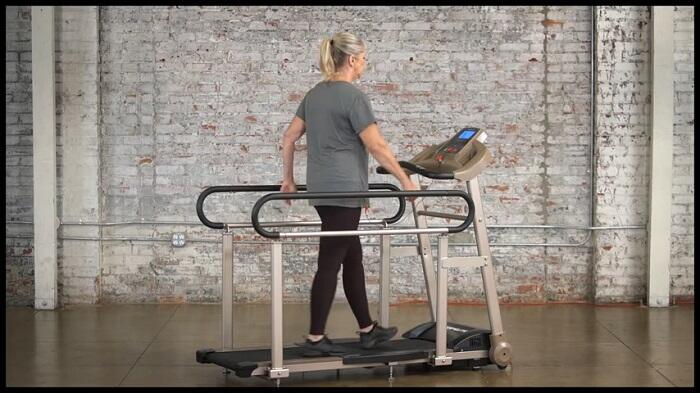 4001 - Exerpeutic TF2000 Senior Fitness Walking Treadmill senior walking on exerpeutic TF2000 treadmill