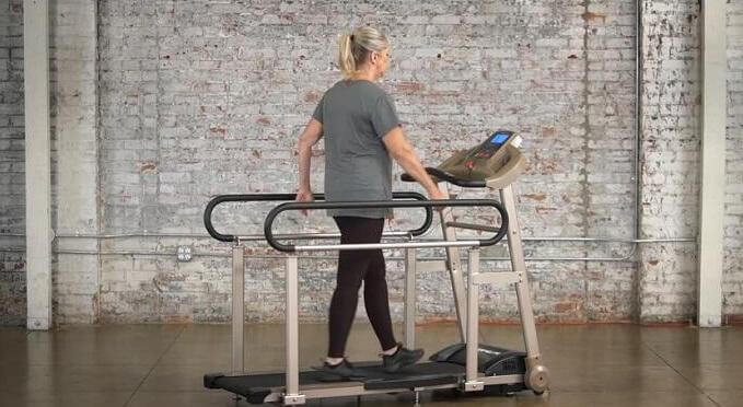 senior walking on exerpeutic TF2000 treadmill
