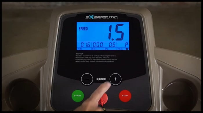 Exerpeutic TF2000 Senior Fitness Walking Treadmill monitor demonstartion exerpeutic TF2000 recovery fitness walking treadmill