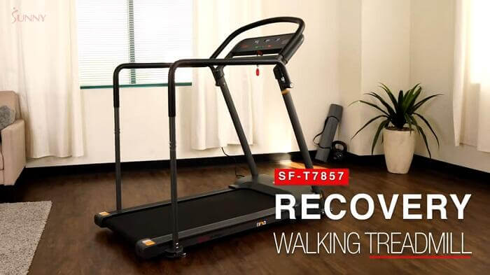 Sunny Health & Fitness SF-T7857 Recovery Walking Treadmill Sunny Health & Fitness SF-T7857 Recovery Walking Treadmill in front room