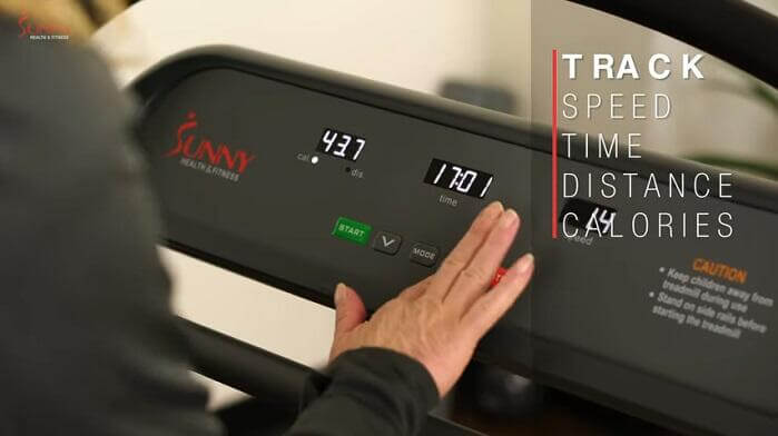 demonstration of Sunny SF-T7857 treadmill monitor