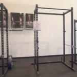 selection of entry level power racks in display room