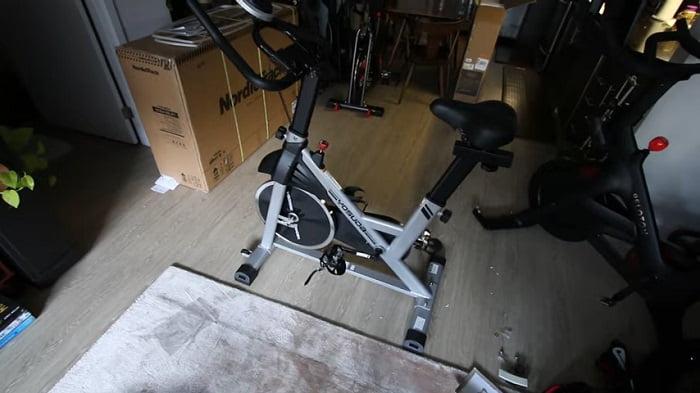 Yosuda indoor cylcing Bike inside garage gym