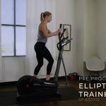 woman using sunny elliptical sf-e32002 in her front room