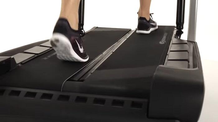 woma walking on bowflex treadmill climber