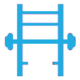 blue squat rack icon