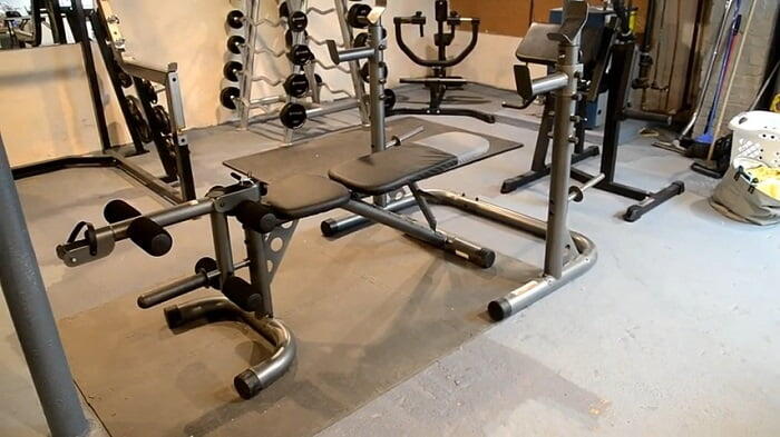 Golds Gym XRS 20 Olympic Workout Bench 2 Golds Gym XRS 20 Olympic Bench in home gym