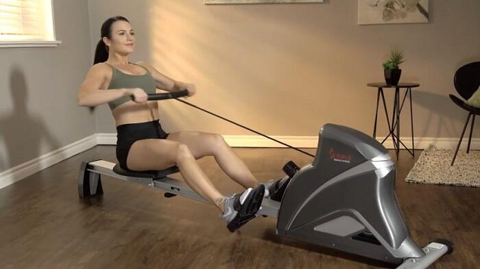 sunny sf-rw5508 sunny health & fitness sf-rw5508 rower in front room of house