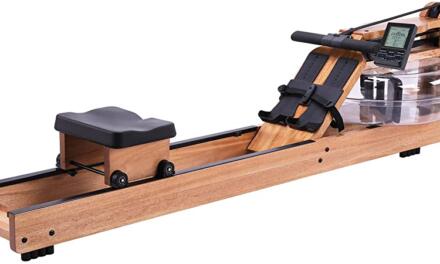 Eriding Water Rowing Machine: classic solid wood rower with BlueTooth