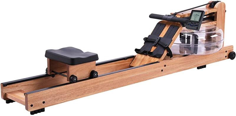 Eriding water rower white background