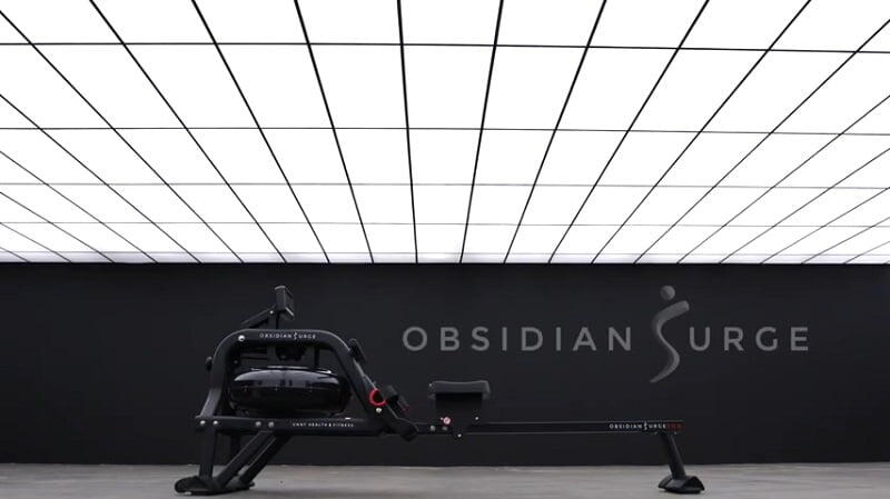 obsidian surge water rower in showroom