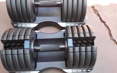 ProForm Adjustable Dumbbells 50lb Pair Review: solid, cheap Bowflex 552 alternative