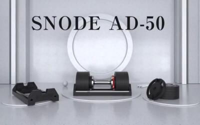 Snode Dumbbells AD50: a well balanced easy to use adjustable dumbbell