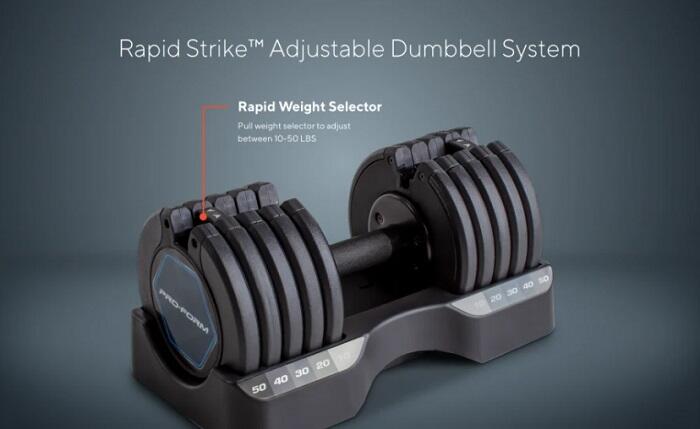 Rapid Strike 50 Lb proform rapid strike adjustment system