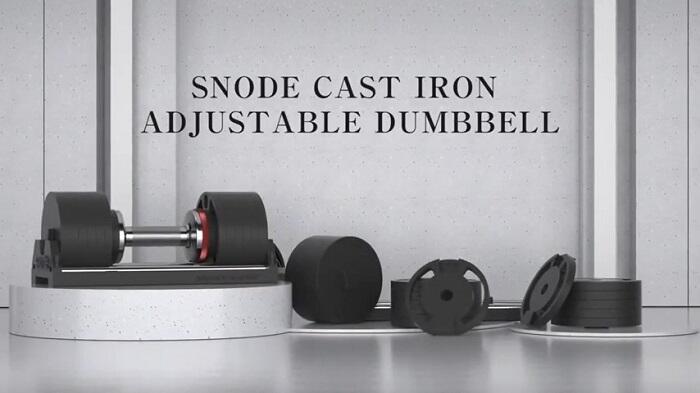 snode ad-50 all metal adjustable dumbbells