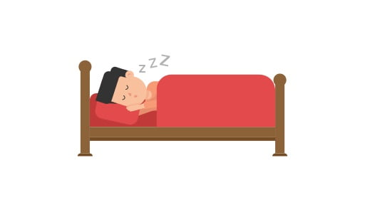 man sleeping vector