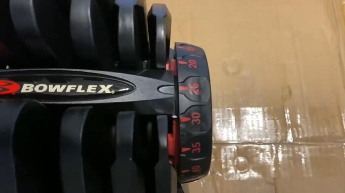 weight selection dial bowflex 1090 dumbbells