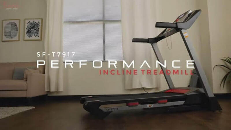 sunny sf-t7917 treadmill in home gym