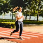 size plus woman running on a track