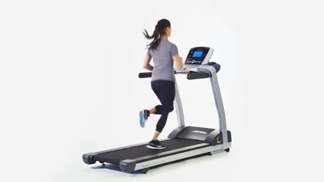 woman running on life fitness t3 treadmill