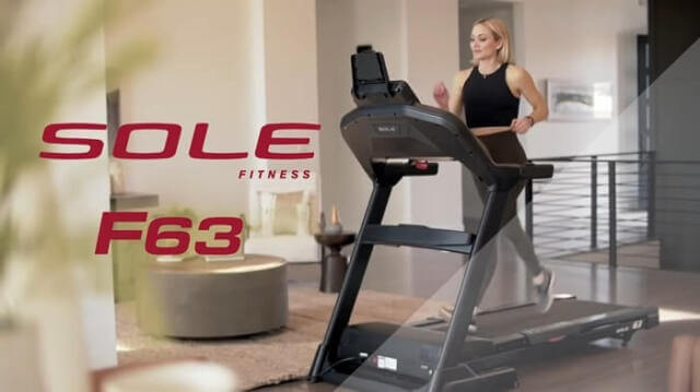 woman running on sole f63 treadmill