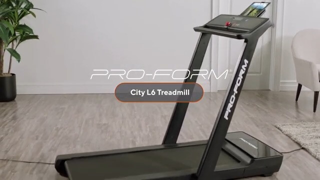 Proform City L6 side view side view of Proform L6 city treadmill
