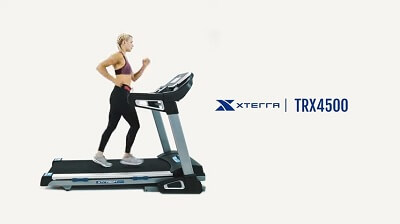 woman running on xterra fitness heavy duty treadmill