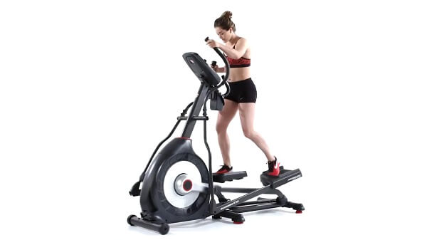 woman pedaling schwinn elliptical woman pedaling on Schwinn elliptical