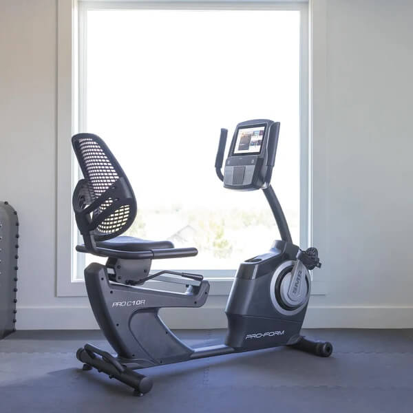 side view of proform pro Cr10 recumbent bike