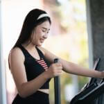 light workout on an elliptical at home