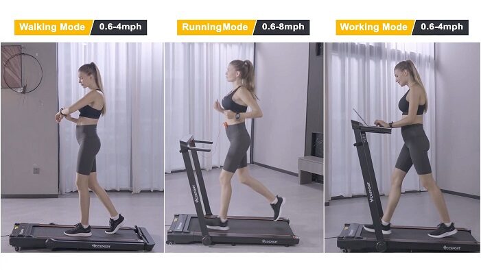 Hccsport treadmill reviews HccSport 3 in 1 Under Desk Treadmill (2) 3 modes of 3 in 1 hccsport walking pad