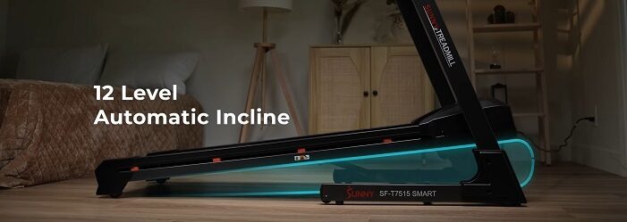 SUNNY HEALTH Premium Smart Treadmill with Auto Incline sf-t7515 incline feature