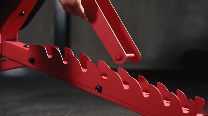ladder adjustment system of Stacoo adjustable weight bench