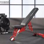 Side view of the Yoleo commercial weight bench