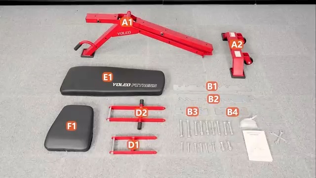 assembly of the yoleo adjustable commercial weight bench