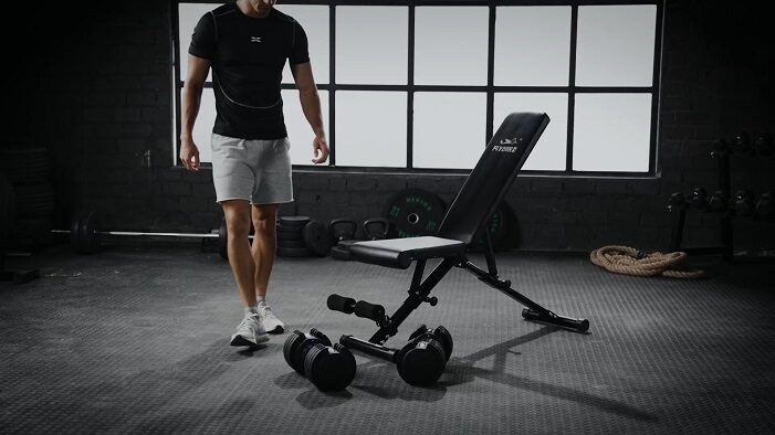 flybird adjustable weight ebnch in a home gym